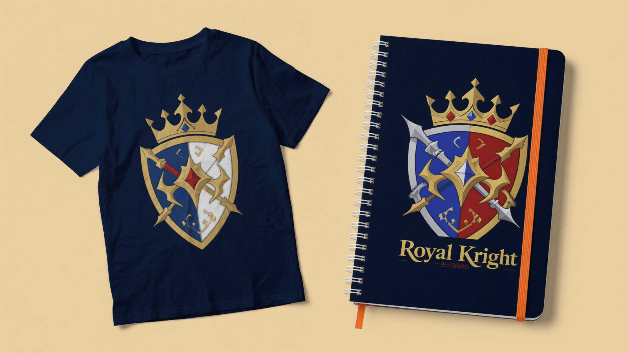 主题T恤与笔记本：将《皇家骑士团》的标志